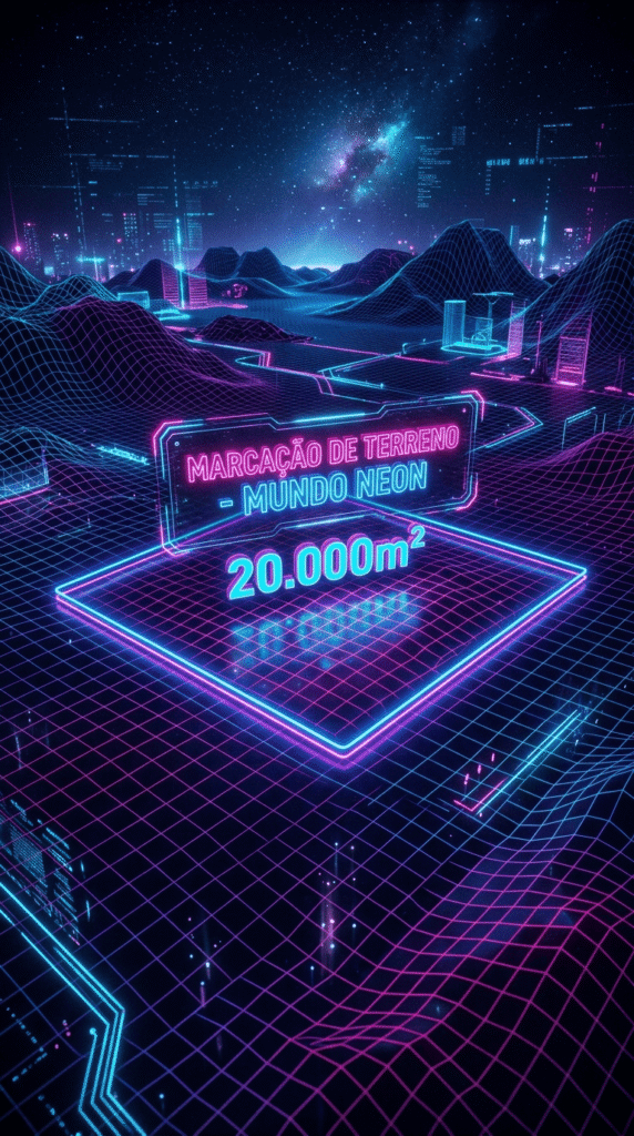 MARCAÇÃO TERRENO NEON - VERTICAL